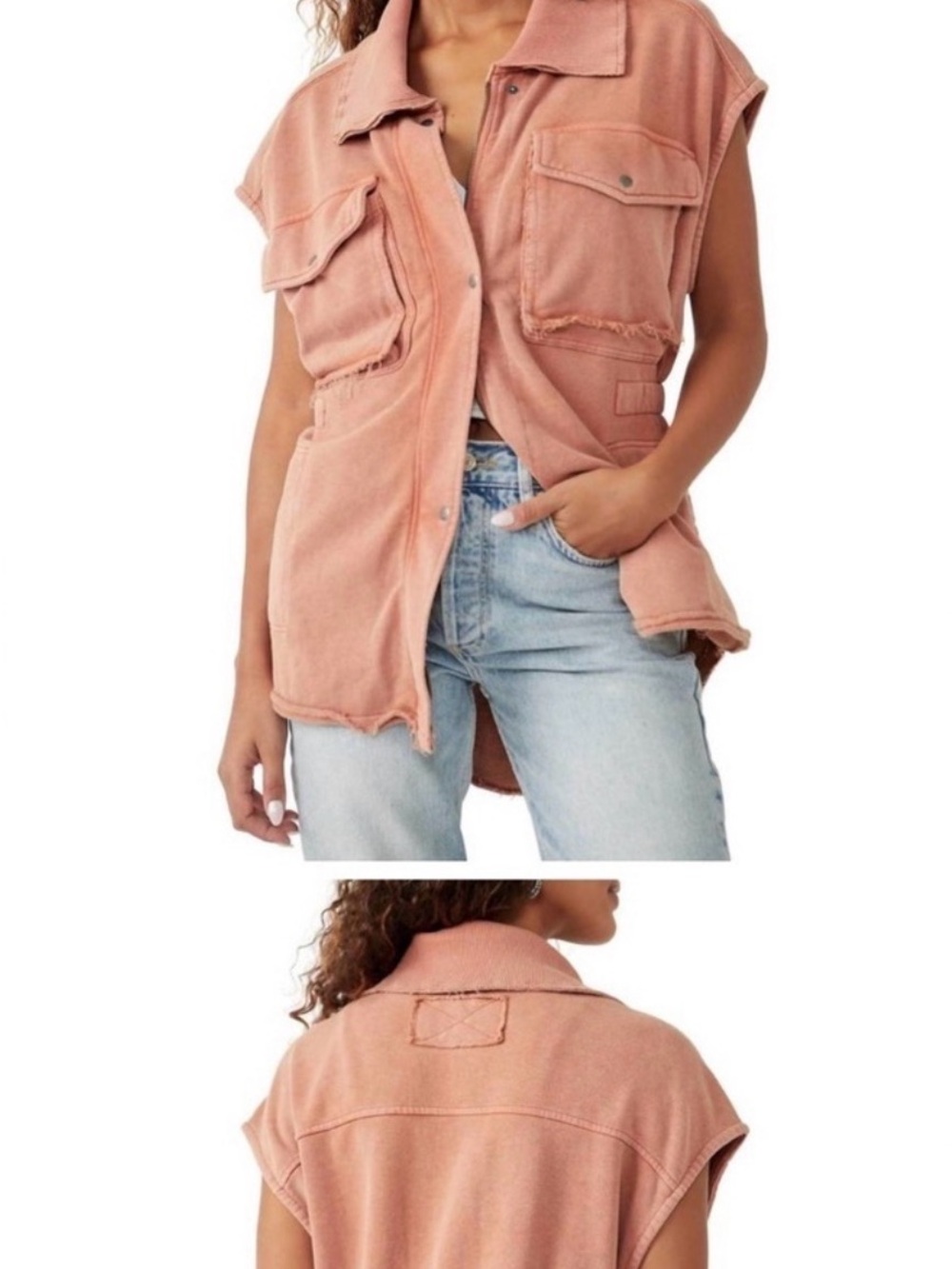 Free People Coza Utility Vest size 2